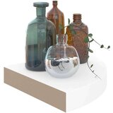 vidaXL Plutajuća kutna polica visoki sjaj bijela 25 x 25 x 3,8 cm MDF | shoptok.hr
