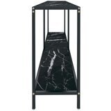  Konzolni stol crni 160 x 35 x 75 5 cm od kaljenog stakla | shoptok.hr