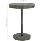  Vrtni stol sivi 75,5 x 106 cm od poliratana | Eponuda.com
