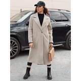 DStreet Płaszcz damski oversize MANTOVA długi jasnobrązowy | Shoptok.si