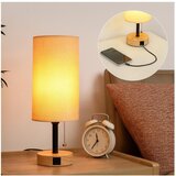  Brilagi - Stona lampa sa USB priključkom TABLON 1xE27/25W/230V hrast/crna/bež | Eponuda.com