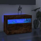 TV omarica 2 kosa z LED lučkami dimljeni hrast 60x35x40 cm, (20733595) Cene