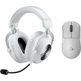 Logitech G brezžični komplet igralne miške Pro X Superlight 2 in slušalk Pro X 2 Lightspeed bele barve Cene