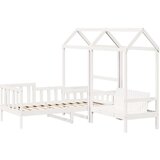  Dnevni krevet i klupa s krovom bez madraca bijeli 80x200 cm - Bijela 80 x 200 cm | shoptok.hr