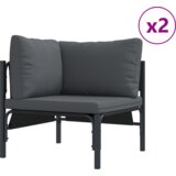 vidaXL Sjedeća garnitura za vrt 8 pcs Antracit Čelik | shoptok.hr