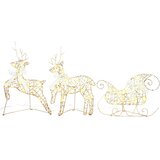  LED Riječni jeleni s 60 LED svjetlima 3 pcs Topla bijela PET | shoptok.hr