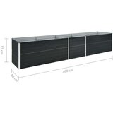 vidaXL Povišena vrtna gredica pocinčani čelik 400x80x77 cm antracit | shoptok.hr