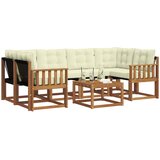  Set vanjskih sofa 7 kom. Prirodna i krem | shoptok.hr