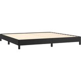  s oprugama i madracem crni 200x200 cm od umjetne kože | shoptok.hr