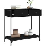  Konzolni stol crni 75 x 34,5 x 75 cm od konstruiranog drva | shoptok.hr