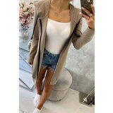 Kesi Hooded dress with a hood dark beige Cijene