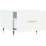 vidaXL Klubska mizica 2 kosa visok sijaj bela 50x50x40 cm inžen. les | Shoptok.si
