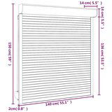 vidaXL Rolete iz aluminija 140x150 cm bele | Shoptok.si