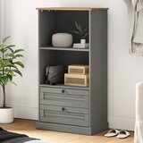 vidaXL Regal za knjige VIGO sivi 60x35x114 5 cm od masivne borovine Cijene