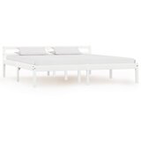 Maison Chic Posteljni okvir - Dvoposteljna postelja - Zakonska postelja bel iz trdne borovine 160x200 cm-J3026, (21770771) | Shoptok.si