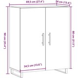 vidaXL Komoda boja starog drva 69,5x34x90 cm konstruiranog drva | shoptok.hr