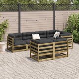  7-dijelni set vrtnih sofa od impregnirane borovine | shoptok.hr