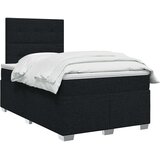  Boxspring krevet s madracem Crna 120 x 190 cm Tkanina | shoptok.hr