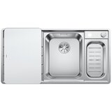 Blanco sudoper AXIS III 6 S-IF InFino INOX 18/10, BAZEN DESNO, pribor 18/10 + bijela staklena daska, s dalj. upr. Cijene