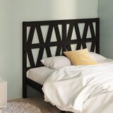  Uzglavlje za krevet crno 126 x 4 x 100 cm od masivne borovine | shoptok.hr