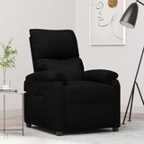 vidaXL Naslanjač iz črnega blaga | Shoptok.si
