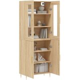 vidaXL Visoka komoda sonoma hrast 69,5x34x180 cm inženirski les | Shoptok.si