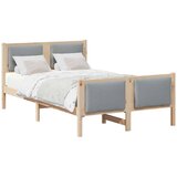  Krevetna konstrukcija Svijetlo siva 120 x 200 cm tkanina Smeđa | Shoptok.si