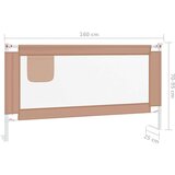 vidaXL sigurnosna ograda za dječji krevet smeđe-siva 160x25 cm tkanina | shoptok.hr