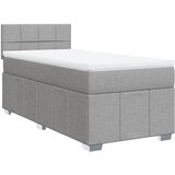 Maison Chic Box spring postelja - Vzmetna postelja z vzmetnico svetlo siva 80x200 cm blago SL17670, (21895260) | Shoptok.si