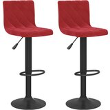 Furnova Barski stolčki 2 kosa vinsko rdeč žamet, (22056037) | Shoptok.si