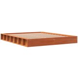  The Living Store Posteljni okvir brez vzmetnice voščeno rjav 160x200 cm borovina - Posteljni Okvir, (21454077) | Shoptok.si