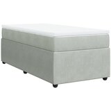 vidaXL Box spring postelja z vzmetnico svetlo siva 80x200 cm žamet, (21308861) | Shoptok.si