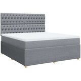  Krevet s oprugama i madracem svjetlosivi 180x200 cm od tkanine | shoptok.hr