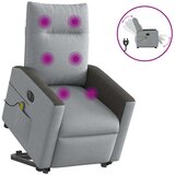  Električni masažni naslonjač na podizanje tkanina svjetlosivi | Eponuda.com