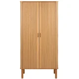 Garderobna omara v hrastovem dekorju v naravni barvi 100x200x55 cm Langley –