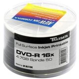 Traxdata Optički medij DVD-R 16X SPINDLE 50 WHITE FULL PRINTABLE Cijene