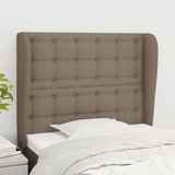  Uzglavlje s ušima smeđesivo 103x23x118/128 cm od tkanine | shoptok.hr