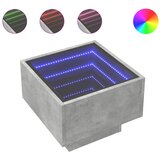 Furnova Stranska mizica z LED betonsko siva 40x40x30 cm inženirski les, (21913328) | Shoptok.si