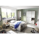 CARRYHOME nočna omarica, naravne barve, bela | Shoptok.si