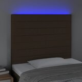  LED uzglavlje tamnosmeđe 90x5x118/128 cm od tkanine | shoptok.hr