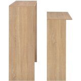  Barski stol s 2 stolne ploče boja hrasta 130 x 40 x 120 cm | shoptok.hr