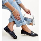 Gemre Black moccasins with zircon buckle Mali | Shoptok.si