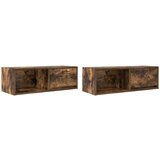 TV ormarići 2 kom boja dimljenog hrasta 80x31x25,5 cm drveni | Eponuda.com