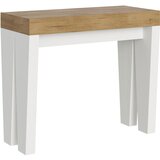 Ityhome 90 x 77 konzolna miza bela/rjava, (20847676) Cene