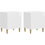 vidaXL Noćni ormar 2 pcs Bijela visokog sjaja 43 x 34 5 x 50 cm - Bijela visokog sjaja 2 | shoptok.hr