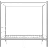  Okvir za krevet s nadstrešnicom bijeli metalni 160 x 200 cm | Shoptok.si