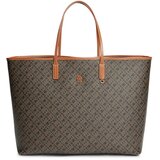 Tommy Hilfiger Nakupovalna torba rjava / konjak / svetlo siva / črna | Shoptok.si