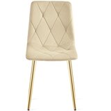 Libra stolica - svijetlo bež baršun / zlatne noge x 2 | shoptok.hr