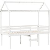  Visoki krevet s krovom bijeli 80 x 200 cm od masivne borovine | shoptok.hr