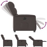  Električni naslanjač temno rjavo blago, (21824722) | Shoptok.si